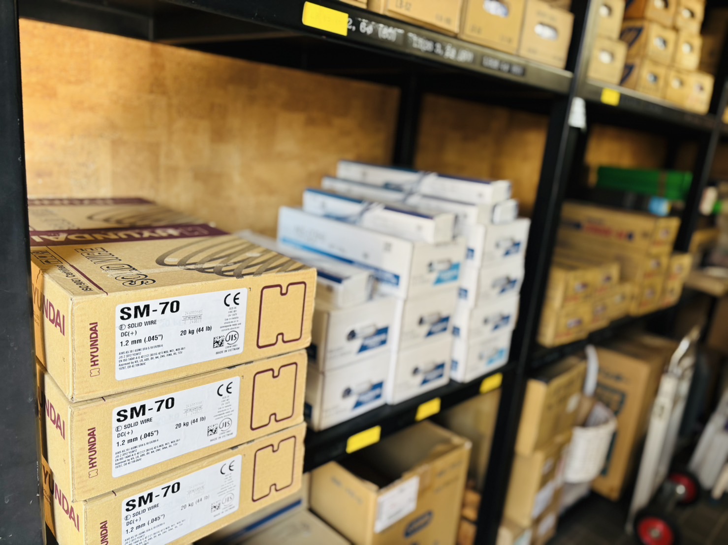 消耗品(ワイヤー・溶接棒)の在庫管理